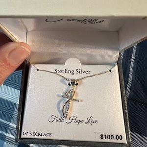 Sterling silver cross necklace